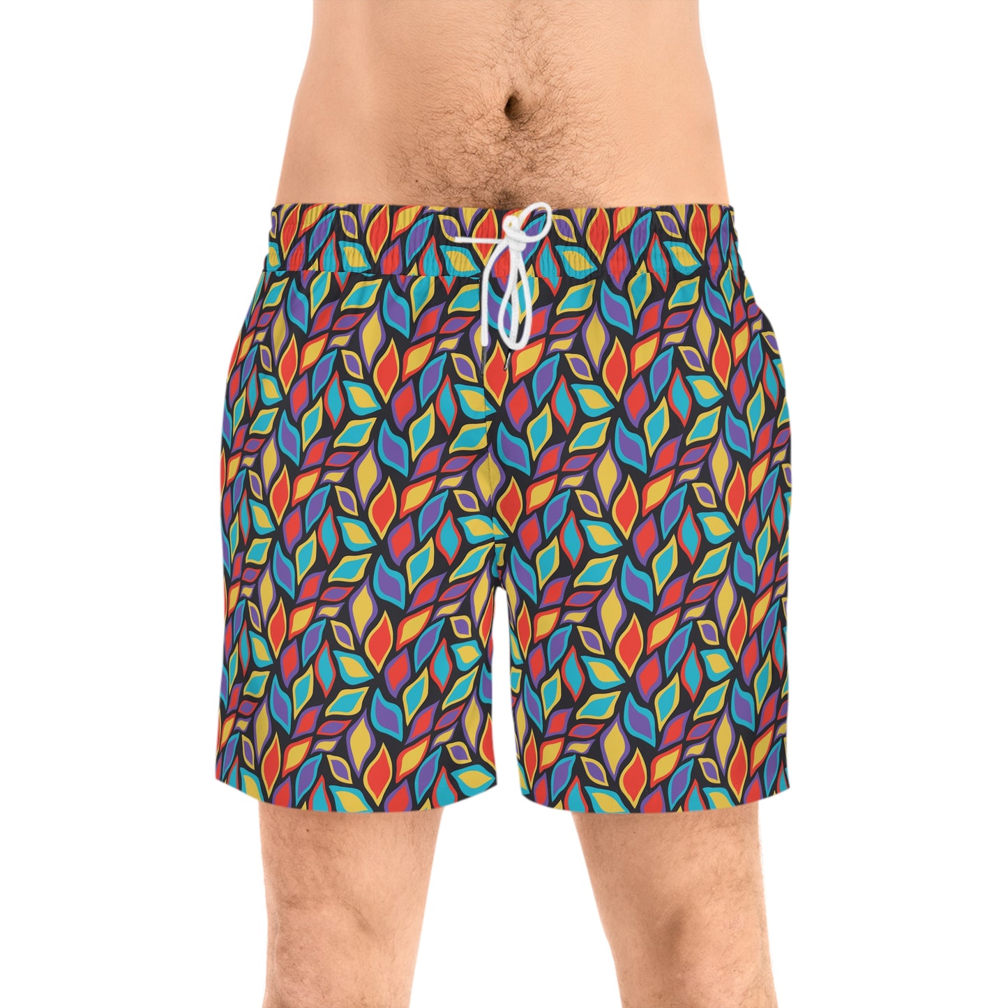 Short de bain - Feuilles arc-en-ciel