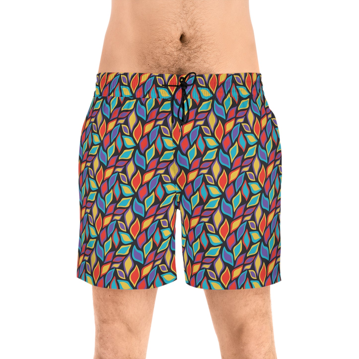 Short de bain - Feuilles arc-en-ciel