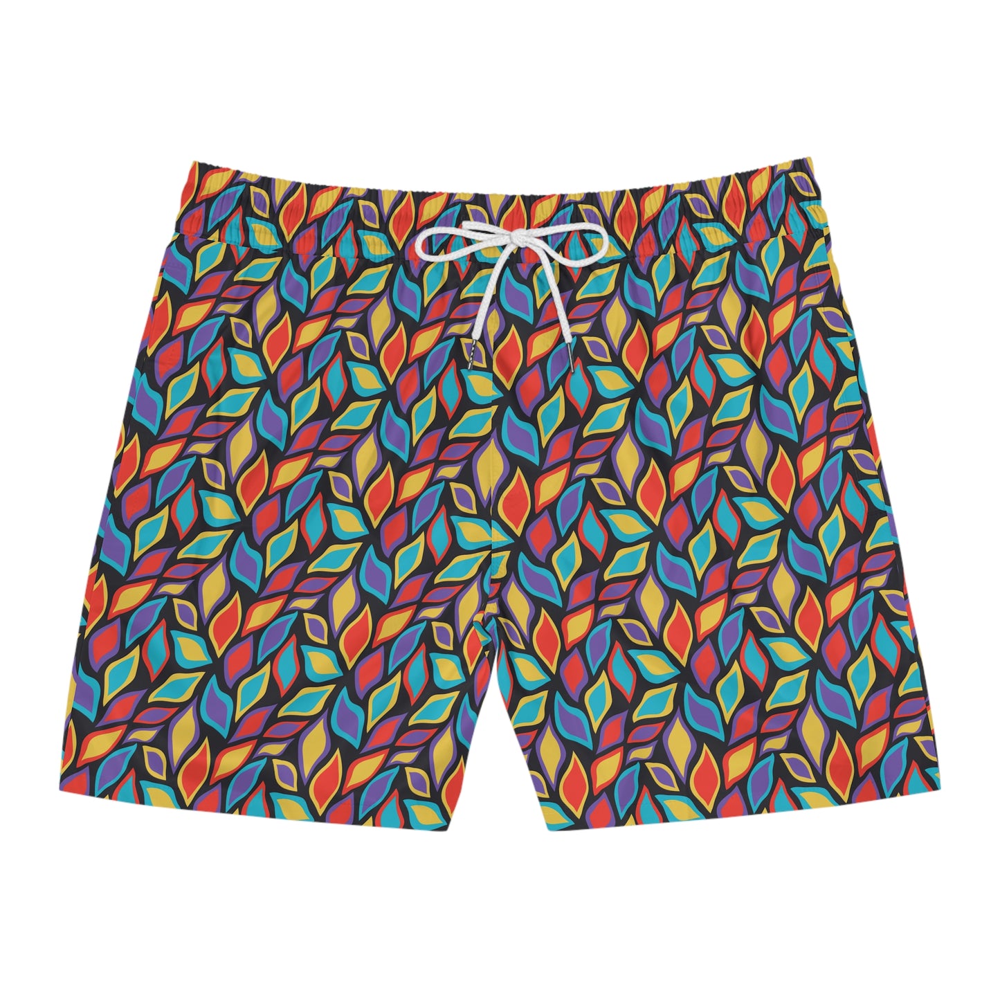 Short de bain - Feuilles arc-en-ciel