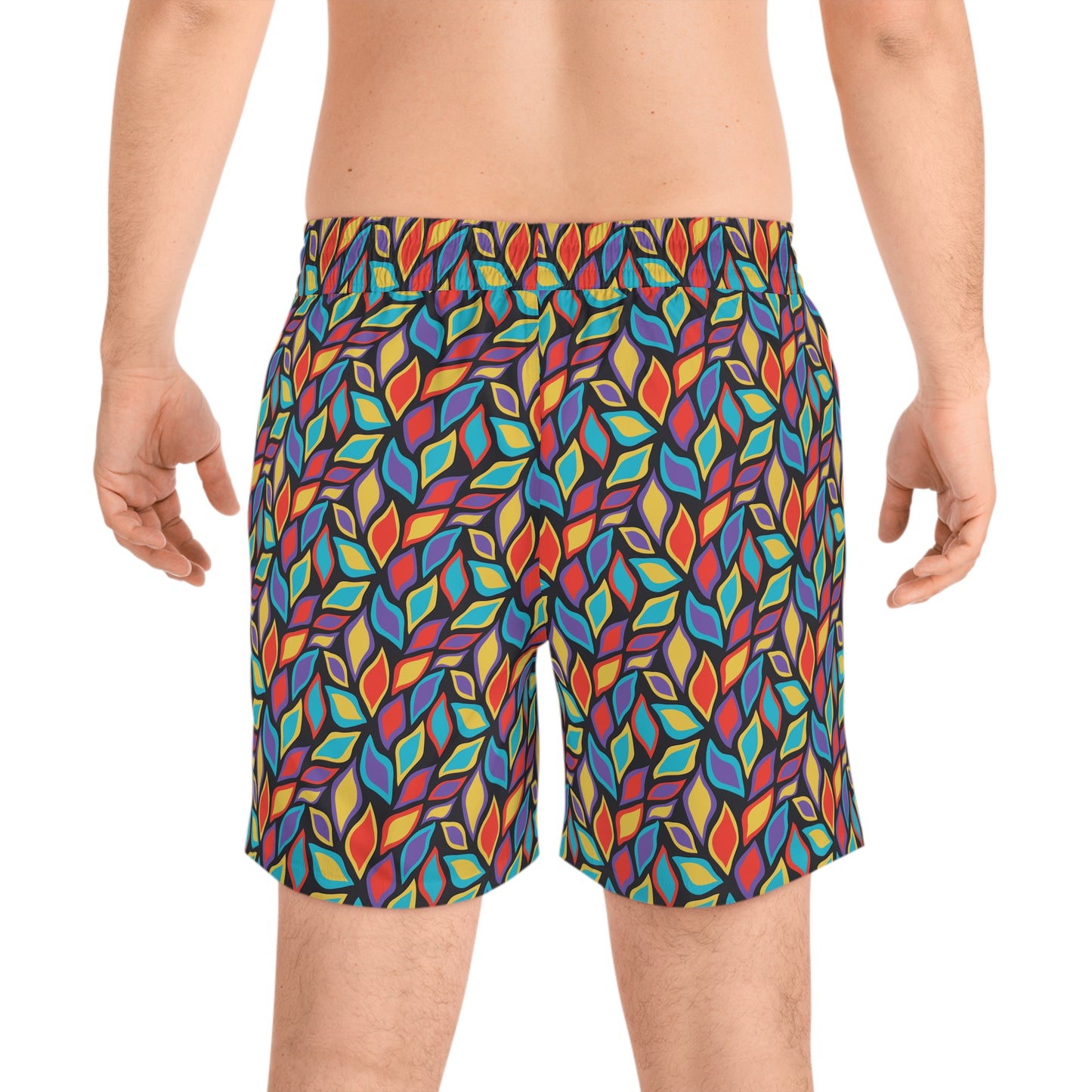 Short de bain - Feuilles arc-en-ciel